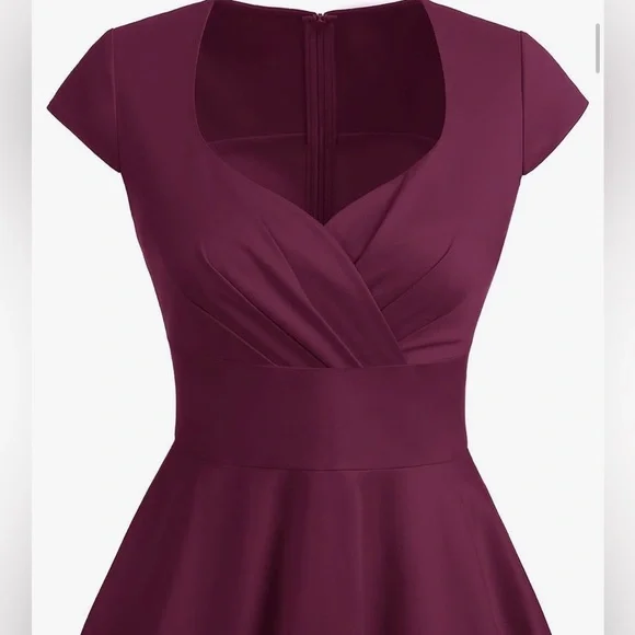 NWOT - Bbonlinedress Women Short 1950s Retro Vintage Cocktail Party Swing Dress - Picture 4 of 5